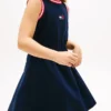 Vestido sin mangas con logotipo de bandera ondulada para niña