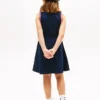 Vestido sin mangas con logotipo de bandera ondulada para niña