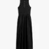 Vestido sin mangas de mezcla de tejidos Vestido sin mangas de mezcla de tejidos
