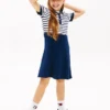 Vestido skater de polo elástico para niña