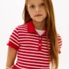 Vestido skater de polo elástico para niña