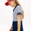 Vestido skater de polo elástico para niña