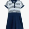 Vestido skater de polo elástico para niña