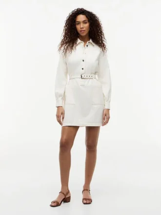 Vestido utilitario de denim con cinturón