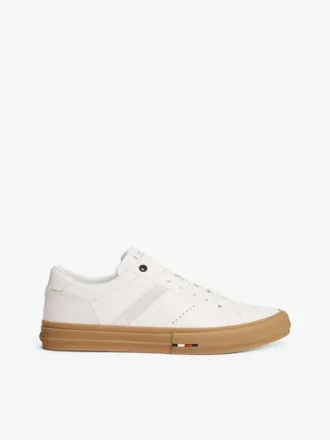 Zapatillas bajas de piel