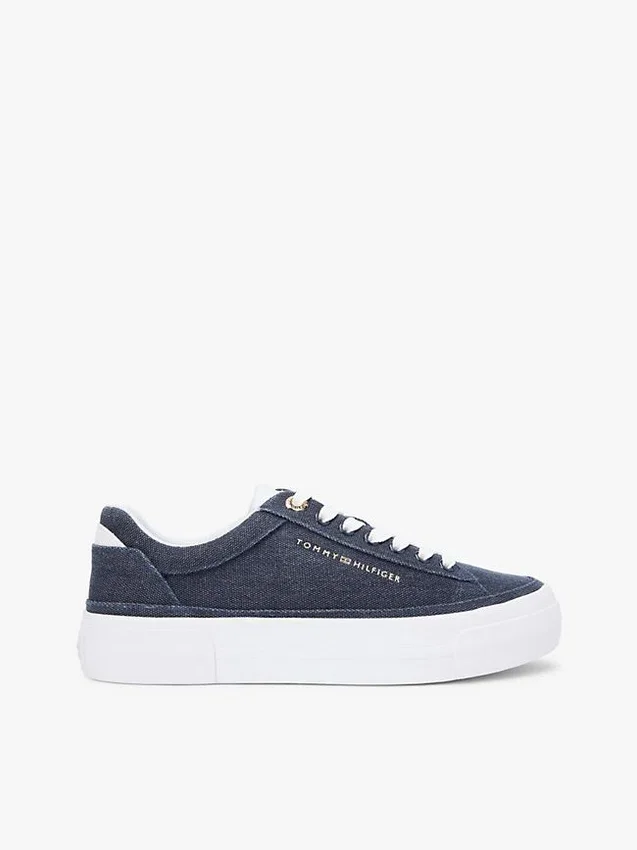 Zapatillas con plataforma de lona Zapatillas con plataforma de lona