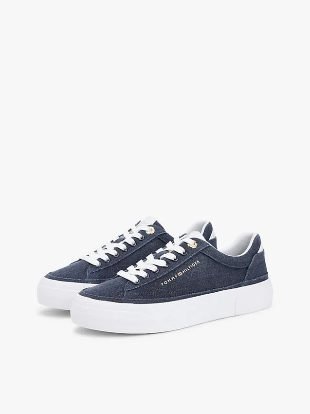 Zapatillas con plataforma de lona Zapatillas con plataforma de lona