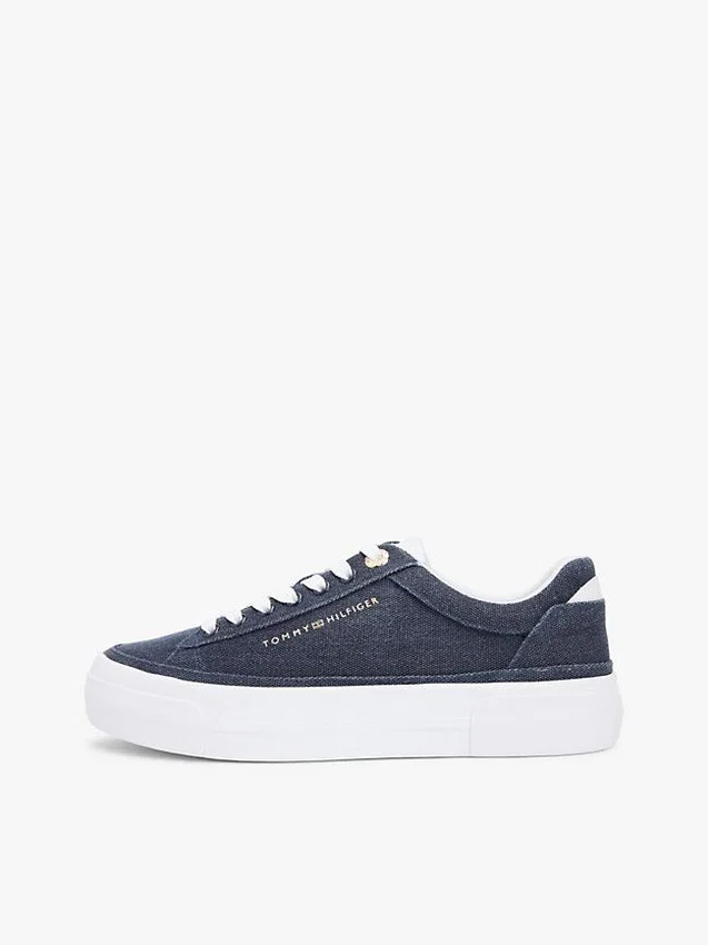 Zapatillas con plataforma de lona Zapatillas con plataforma de lona