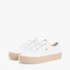 Zapatillas con plataforma de lona de texturas mixtas Zapatillas con plataforma de lona de texturas mixtas
