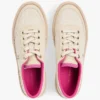 Zapatillas con plataforma de lona de texturas mixtas