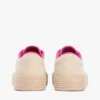 Zapatillas con plataforma de lona de texturas mixtas