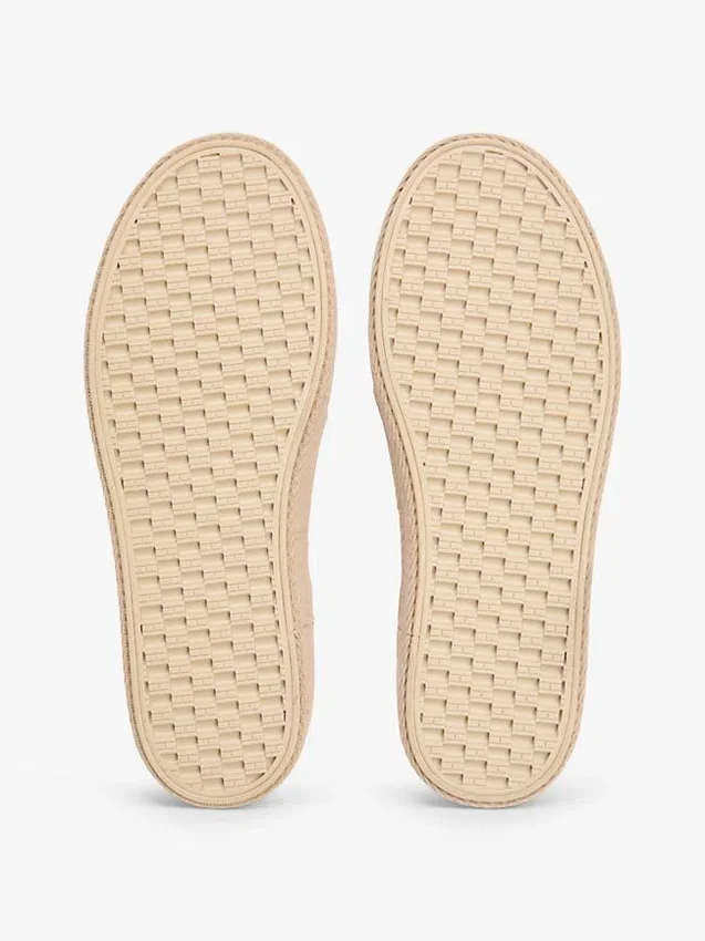Zapatillas con plataforma de lona de texturas mixtas Zapatillas con plataforma de lona de texturas mixtas