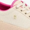 Zapatillas con plataforma de lona de texturas mixtas
