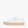 Zapatillas con plataforma de lona de texturas mixtas Zapatillas con plataforma de lona de texturas mixtas