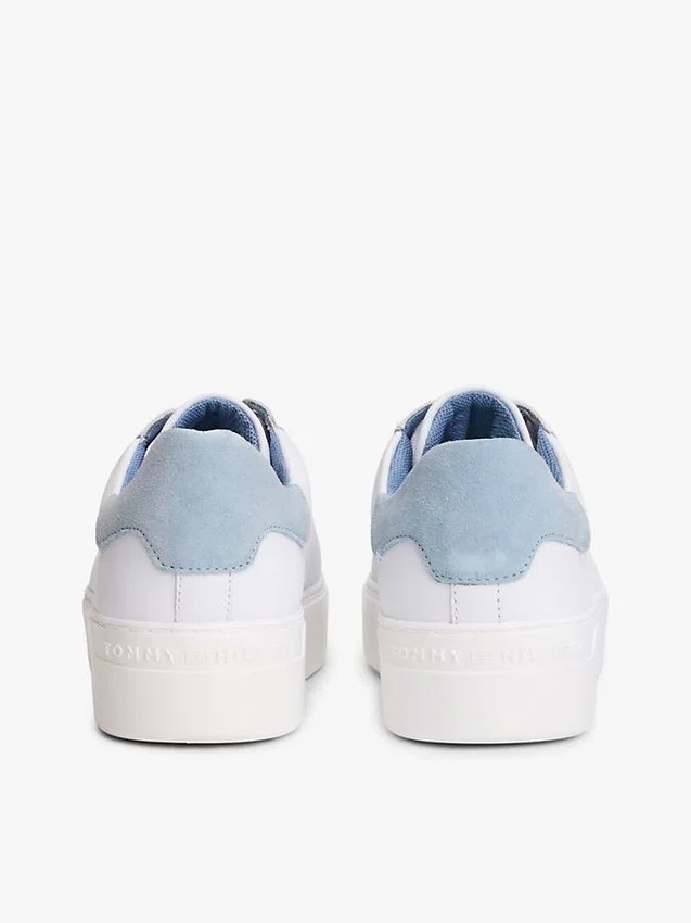 Zapatillas con plataforma de mezcla de piel Zapatillas con plataforma de mezcla de piel
