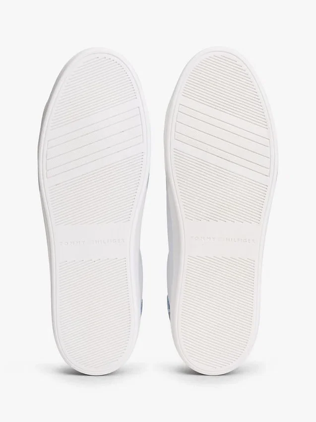 Zapatillas con plataforma de mezcla de piel Zapatillas con plataforma de mezcla de piel