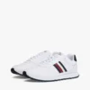 Zapatillas con rayas distintivas y mezcla de piel Zapatillas con rayas distintivas y mezcla de piel