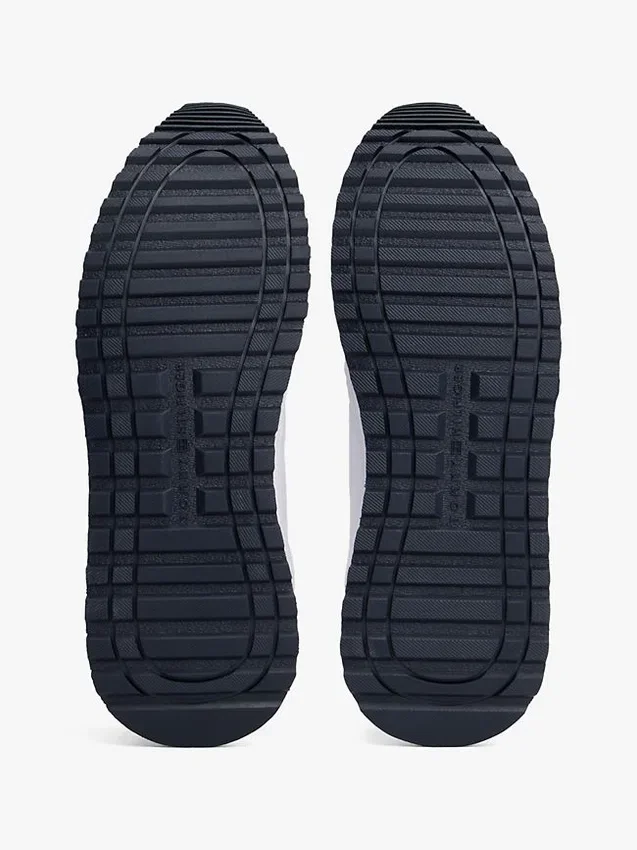 Zapatillas con rayas distintivas y mezcla de piel Zapatillas con rayas distintivas y mezcla de piel