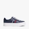 Zapatillas con suela de copa y franja