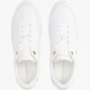 Zapatillas de cancha de piel con detalles metalizados Zapatillas de cancha de piel con detalles metalizados