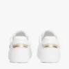 Zapatillas de cancha de piel con detalles metalizados Zapatillas de cancha de piel con detalles metalizados