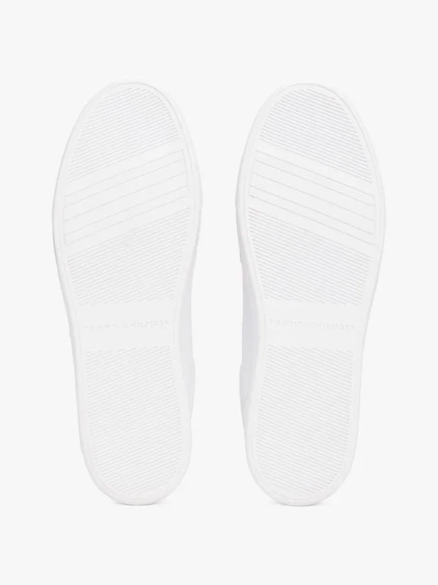 Zapatillas de cancha de piel con detalles metalizados Zapatillas de cancha de piel con detalles metalizados