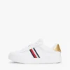 Zapatillas de corte bajo de piel con rayas distintivas Zapatillas de corte bajo de piel con rayas distintivas
