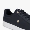 Zapatillas de corte bajo de piel con talón y monograma