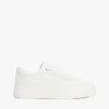 Zapatillas de corte con plataforma de piel Zapatillas de corte con plataforma de piel
