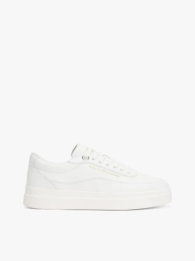 Zapatillas de corte con plataforma de piel Zapatillas de corte con plataforma de piel
