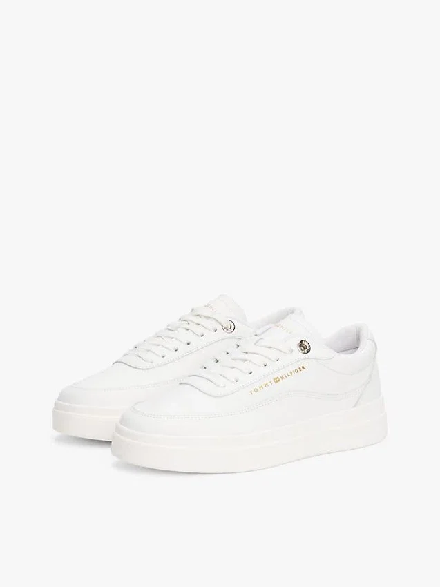 Zapatillas de corte con plataforma de piel Zapatillas de corte con plataforma de piel