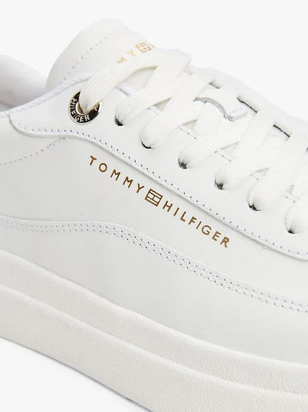 Zapatillas de corte con plataforma de piel Zapatillas de corte con plataforma de piel