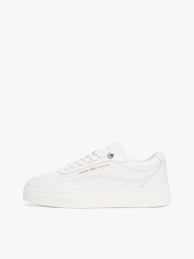 Zapatillas de corte con plataforma de piel Zapatillas de corte con plataforma de piel
