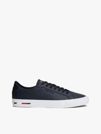 Zapatillas de cuero vulcanizado con rayas de bandera