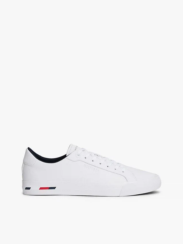 Zapatillas de cuero vulcanizado con rayas de bandera Zapatillas de cuero vulcanizado con rayas de bandera