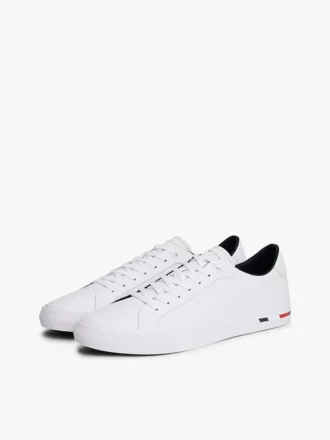Zapatillas de cuero vulcanizado con rayas de bandera