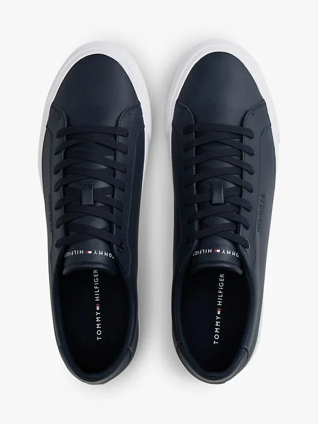 Zapatillas de cuero vulcanizado con rayas de bandera Zapatillas de cuero vulcanizado con rayas de bandera