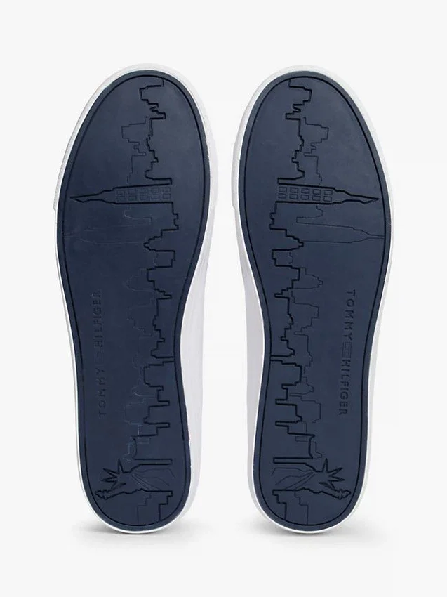 Zapatillas de cuero vulcanizado con rayas de bandera Zapatillas de cuero vulcanizado con rayas de bandera