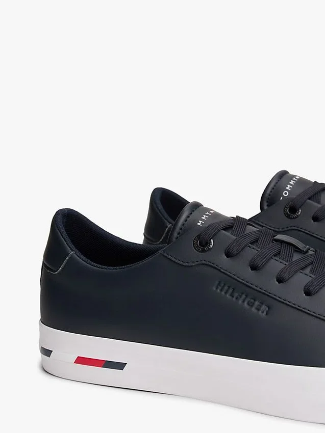 Zapatillas de cuero vulcanizado con rayas de bandera Zapatillas de cuero vulcanizado con rayas de bandera