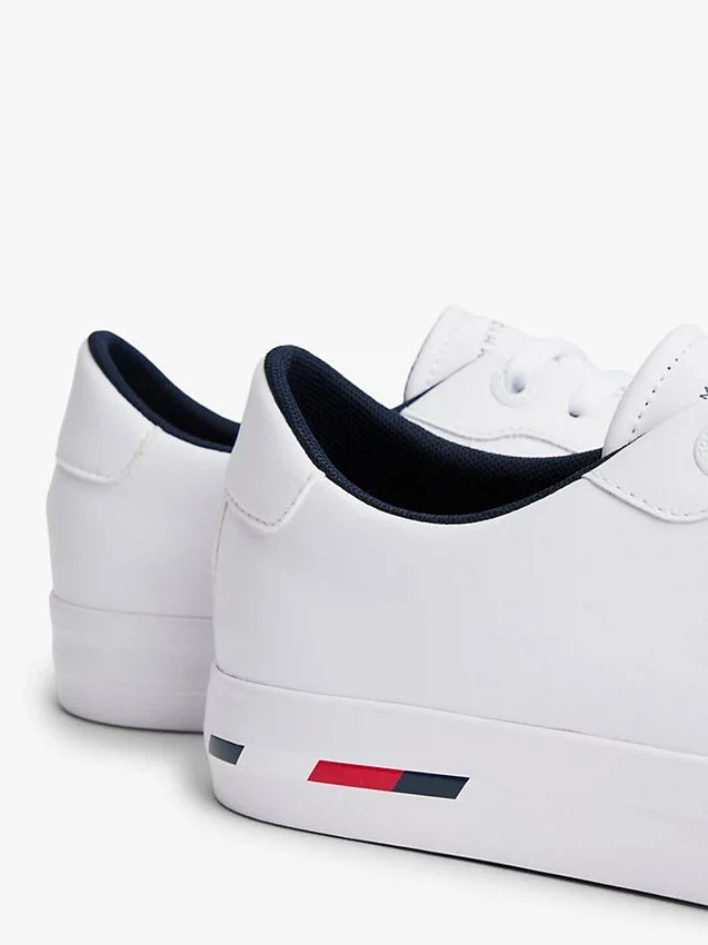 Zapatillas de cuero vulcanizado con rayas de bandera Zapatillas de cuero vulcanizado con rayas de bandera