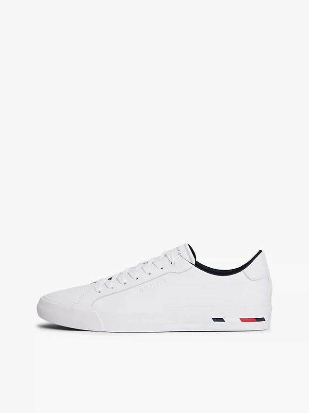 Zapatillas de cuero vulcanizado con rayas de bandera Zapatillas de cuero vulcanizado con rayas de bandera