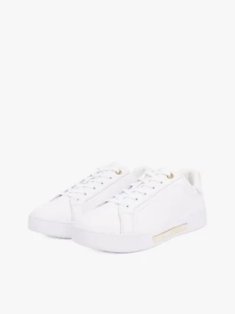 Zapatillas de piel con el logotipo de Hilfiger