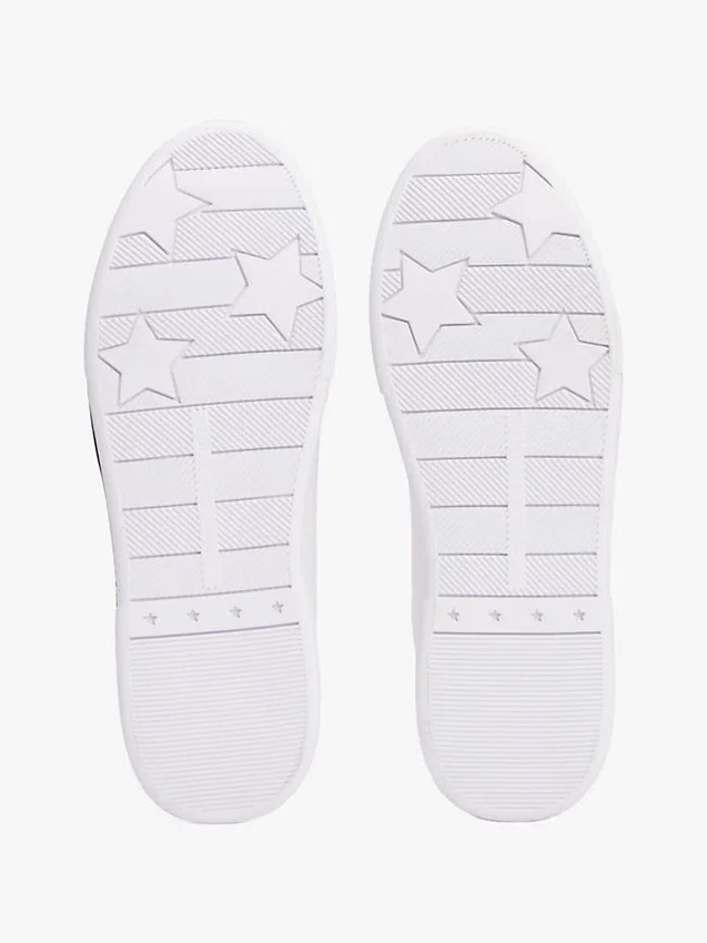 Zapatillas de piel con el logotipo de Hilfiger Zapatillas de piel con el logotipo de Hilfiger