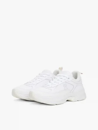 Zapatillas de piel gruesa con mezcla de texturas