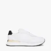Zapatillas deportivas de piel con detalles metalizados Zapatillas deportivas de piel con detalles metalizados