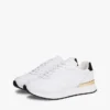 Zapatillas deportivas de piel con detalles metalizados Zapatillas deportivas de piel con detalles metalizados