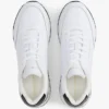 Zapatillas deportivas de piel con detalles metalizados Zapatillas deportivas de piel con detalles metalizados